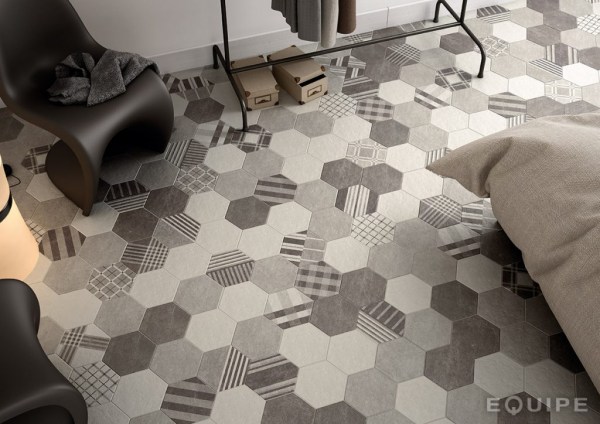 equipe Hexatile_cement geo grey_